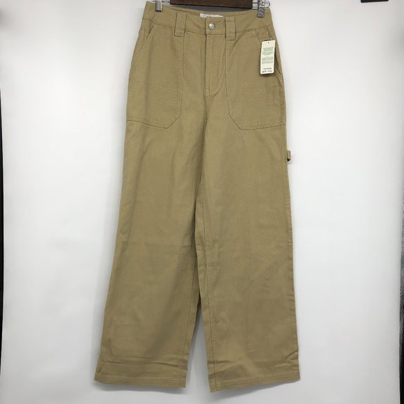 NWT Twik Simons Khaki Tan Wide Leg Cargo Pants size 28 - Picture 16 of 16
